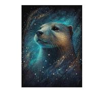 Rompecabezas 1000pcs(52x38cm) Para Adultos Magical Otter in Starry Night Rompecabezas Juguetes Antiestrés Decoración Del Hogar Ayuda A Ejercitar El Cerebro 1000pcs(52x38cm)