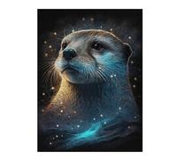 Rompecabezas 1000pcs(52x38cm) Para Adultos Magical Otter Portrait Rompecabezas Juguetes Antiestrés Decoración Del Hogar Ayuda A Ejercitar El Cerebro 1000pcs(52x38cm)