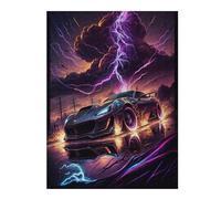 Rompecabezas 1000pcs(52x38cm) Para Adultos Thundering Speed Electric Car Artwork Rompecabezas Para Adultos Juego Familiar Corte De Precisión Para Cumpleaños, Navidad 1000pcs(52x38cm)
