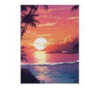 Rompecabezas 1000pcs(52x38cm) Para Adultos Tropical Sunset Beach Scene-11 Rompecabezas Para Adultos Juegos Relajantes Pero Divertidos Y Humorísticos Para Cumpleaños, Navidad 1000pcs(52x38cm)