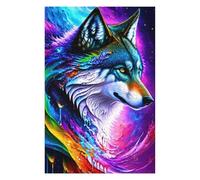 Rompecabezas 1000pcs(75x50cm) Para Adolescentes Colorful Wolf Art Print Rompecabezas Juegos Divertidos Regalos De Decoración Perfectos Para Amigos Y Familiares 1000pcs(75x50cm)