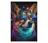 Rompecabezas 1000pcs(75x50cm) Para Adolescentes Cosmic Corgi Sunglasses Rompecabezas Para Adultos Juegos Familiares Regalos De Cumpleaños Para Amigos Y Familiares 1000pcs(75x50cm)