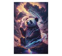 Rompecabezas 1000pcs(75x50cm) Para Adolescentes Electric Panda in Stormy Sky Rompecabezas Juegos Divertidos Regalos De Decoración Perfectos Para Amigos Y Familiares 1000pcs(75x50cm)