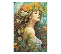 Rompecabezas 1000pcs(75x50cm) Para Adolescentes Floral Fantasy Art Nouveau Woman Rompecabezas Para Adultos Juegos Relajantes Pero Divertidos Y Humorísticos Desafiantes De Completar 1000pcs(75x50cm)