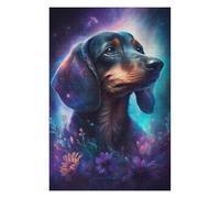 Rompecabezas 1000pcs(75x50cm) Para Adolescentes Galactic Dachshund with Flowers -5 Rompecabezas Juegos Divertidos Regalos De Decoración Perfectos Para Amigos Y Familiares 1000pcs(75x50cm)