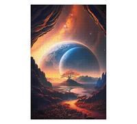 Rompecabezas 1000pcs(75x50cm) Para Adolescentes God Tree Planet Cosmos Rompecabezas Para Adultos Juguetes Antiestrés Decoración Del Hogar Desafiante De Completar 1000pcs(75x50cm)