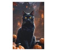 Rompecabezas 1000pcs(75x50cm) Para Adolescentes Halloween Black Cat with Pumpkins-8 Rompecabezas Para Adultos Juegos Familiares Regalo De Cumpleaños Desafío Educativo 1000pcs(75x50cm)