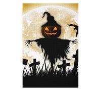 Rompecabezas 1000pcs(75x50cm) Para Adolescentes Halloween Scarecrow Moon Wallpaper Rompecabezas Juegos Divertidos Regalos De Decoración Perfectos Para Amigos Y Familiares 1000pcs(75x50cm)
