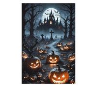 Rompecabezas 1000pcs(75x50cm) Para Adolescentes Halloween Spooky Night Scene Rompecabezas Juegos Divertidos Regalos De Decoración Perfectos Para Amigos Y Familiares 1000pcs(75x50cm)