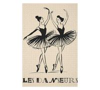 Rompecabezas 1000pcs(75x50cm) Para Adolescentes Les Danseurs Two Ballerinas in Black Rompecabezas Para Adultos Juguetes Antiestrés Decoración Del Hogar Desafiante De Completar 1000pcs(75x50cm)