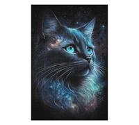 Rompecabezas 1000pcs(75x50cm) Para Adultos Cosmic Cat Portrait Artwork Rompecabezas Para Adultos Juegos De Relajación Que Mejoran La Memoria Regalos Para Reducir El Estrés 1000pcs(75x50cm)