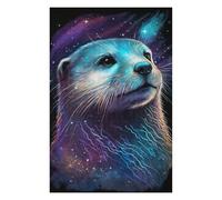 Rompecabezas 1000pcs(75x50cm) Para Adultos Galactic Otter Greeting Card -1 Rompecabezas Juguetes Antiestrés Decoración Del Hogar Ayuda A Ejercitar El Cerebro 1000pcs(75x50cm)