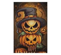 Rompecabezas 1000pcs(75x50cm) Para Adultos Halloween Pumpkin with Hat Rompecabezas Para Adultos Juego Práctico Desafío Difícil Juego Desafiante Regalos 1000pcs(75x50cm)