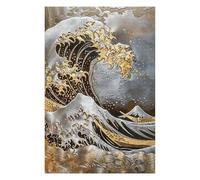 Rompecabezas 1000pcs(75x50cm) Para Adultos Precious Metal Japan Wave Rompecabezas Para Adultos Juegos Relajantes Pero Divertidos Y Humorísticos Para Cumpleaños, Navidad 1000pcs(75x50cm)