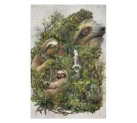 Rompecabezas 1000pcs(75x50cm) Para Adultos Sloth Family in Amazon Rainforest Rompecabezas Juguetes Antiestrés Decoración Del Hogar Ayuda A Ejercitar El Cerebro 1000pcs(75x50cm)