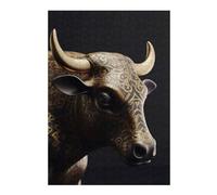 Rompecabezas Para Adolescentes 1000pcs(38x26cm) Black And Gold Ox Rompecabezas Para Adultos Juegos Familiares Ensamblaje De Patrones Ayuda A Ejercitar El Cerebro 1000pcs(38x26cm)