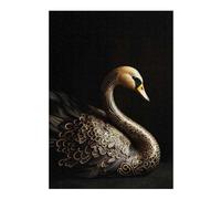 Rompecabezas Para Adolescentes 1000pcs(38x26cm) Black And Gold Swan Rompecabezas Juego De Ingenio Una Obra De Arte Regalos Únicos De Cumpleaños Y Navidad 1000pcs(38x26cm)