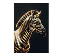Rompecabezas Para Adolescentes 1000pcs(38x26cm) Black And Gold Zebra Rompecabezas Para Adultos Juegos Familiares Ensamblaje De Patrones Ayuda A Ejercitar El Cerebro 1000pcs(38x26cm)