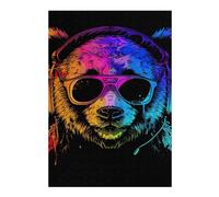 Rompecabezas Para Adolescentes 1000pcs(38x26cm) Colorful Dog DJ Headphones Art -1 Rompecabezas Para Adultos Juguetes Antiestrés Desafío Difícil Juego Desafiante Regalos 1000pcs(38x26cm)