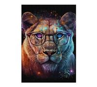 Rompecabezas Para Adolescentes 1000pcs(38x26cm) Colorful Lion Glasses Art Print -6 Rompecabezas Para Adultos Juego Familiar Arte De Pared Regalos Únicos De Cumpleaños Y Navidad 1000pcs(38x26cm)