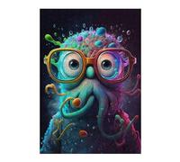 Rompecabezas Para Adolescentes 1000pcs(38x26cm) Colorful Octopus Art Print-15 Rompecabezas Para Adultos Juguete Decoración De Pared Mejora La Memoria Juego Desafiante Regalos 1000pcs(38x26cm)