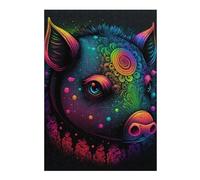 Rompecabezas Para Adolescentes 1000pcs(38x26cm) Colorful Pig Art Print-2 Rompecabezas Para Adultos Juegos Familiares Corte De Precisión Actividades Divertidas En Casa 1000pcs(38x26cm)