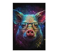 Rompecabezas Para Adolescentes 1000pcs(38x26cm) Colorful Pig Art Print-2 Rompecabezas Para Adultos Juegos Familiares Corte De Precisión Actividades Divertidas En Casa 1000pcs(38x26cm)