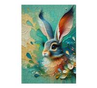 Rompecabezas Para Adolescentes 1000pcs(38x26cm) Colorful Rabbit Painting Rompecabezas Para Adultos Juegos De Relajación Análisis Y Lógica Juegos Desafiantes Regalos 1000pcs(38x26cm)