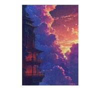 Rompecabezas Para Adolescentes 1000pcs(38x26cm) Colorful Sky Tower Sunset Rompecabezas Para Adultos Juegos Familiares Corte De Precisión Actividades Divertidas En Casa 1000pcs(38x26cm)