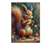 Rompecabezas Para Adolescentes 1000pcs(38x26cm) Colorful Squirrel Artwork Rompecabezas Para Adultos Juguete Decoración De Pared Mejora La Memoria Juego Desafiante Regalos 1000pcs(38x26cm)
