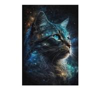 Rompecabezas Para Adolescentes 1000pcs(38x26cm) Cosmic Cat Portrait-1 Rompecabezas Para Adultos Juegos De Relajación Análisis Y Lógica Juegos Desafiantes Regalos 1000pcs(38x26cm)