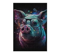 Rompecabezas Para Adolescentes 1000pcs(38x26cm) Cosmic Pig Glasses Art Print-1 Rompecabezas Para Adultos Juego Familiar Arte De Pared Regalos Únicos De Cumpleaños Y Navidad 1000pcs(38x26cm)