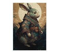 Rompecabezas Para Adolescentes 1000pcs(38x26cm) Elegant Rabbit Art Print-1 Rompecabezas Para Adultos Juego Familiar Arte De Pared Regalos Únicos De Cumpleaños Y Navidad 1000pcs(38x26cm)
