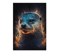 Rompecabezas Para Adolescentes 1000pcs(38x26cm) Flaming Otter Artwork Rompecabezas Para Adultos Juegos Familiares Corte De Precisión Actividades Divertidas En Casa 1000pcs(38x26cm)
