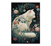 Rompecabezas Para Adolescentes 1000pcs(38x26cm) Floral Fantasy Cat Art Rompecabezas Para Adultos Juguetes Antiestrés Desafío Difícil Juego Desafiante Regalos 1000pcs(38x26cm)
