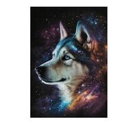 Rompecabezas Para Adolescentes 1000pcs(38x26cm) Galactic Wolf Portrait -6 Rompecabezas Para Adultos Juego Práctico Difícil Difícil Diversión Actividades En Casa, 1000pcs(38x26cm)