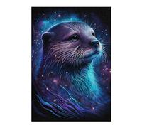 Rompecabezas Para Adolescentes 1000pcs(38x26cm) Glowing Otter Art Print Rompecabezas Juego De Ingenio Una Obra De Arte Regalos Únicos De Cumpleaños Y Navidad 1000pcs(38x26cm)