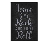 Rompecabezas Para Adolescentes 1000pcs(38x26cm) Jesus Is My Rock, Thats How I Roll Rompecabezas Para Adultos Juego Práctico Decoración De Pared Regalos De Navidad Y Cumpleaños 1000pcs(38x26cm)