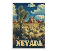 Rompecabezas Para Adolescentes 1000pcs(38x26cm) Nevada Wilderness Joshua Tree Desert Travel Poster Rompecabezas Para Adultos Juegos Familiares Decoración Perfecta Difícil Y Desafiante 1000pcs(38x26cm)