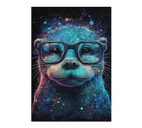 Rompecabezas Para Adolescentes 1000pcs(38x26cm) Otter Glasses Fantasy Art Print Rompecabezas Para Adultos Juguetes Antiestrés Desafío Difícil Juego Desafiante Regalos 1000pcs(38x26cm)