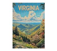 Rompecabezas Para Adolescentes 1000pcs(38x26cm) Scenic Virginia Hills Vintage Travel Poster Rompecabezas Juguetes Antiestrés Difíciles Regalos De Cumpleaños Y Únicos 1000pcs(38x26cm)