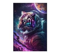 Rompecabezas Para Adolescentes 1000pcs(38x26cm) Tiger Astronaut in Space-4 Rompecabezas Para Adultos Juegos Familiares Ensamblaje De Patrones Ayuda A Ejercitar El Cerebro 1000pcs(38x26cm)