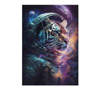 Rompecabezas Para Adolescentes 1000pcs(38x26cm) Tiger Astronaut Space Art Print-5 Rompecabezas Para Adultos Juegos Familiares Ensamblaje De Patrones Ayuda A Ejercitar El Cerebro 1000pcs(38x26cm)