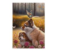 Rompecabezas Para Adolescentes 1000pcs(38x26cm) Whimsical Forest Friends Rompecabezas Juego De Ingenio Una Obra De Arte Regalos Únicos De Cumpleaños Y Navidad 1000pcs(38x26cm)