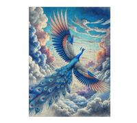 Rompecabezas Para Adolescentes 1000pcs(52x38cm) Blue Peacock in Flight Rompecabezas Para Adultos Juegos De Relajación Análisis Y Lógica Juegos Desafiantes Regalos 1000pcs(52x38cm)