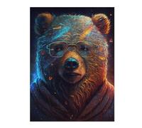 Rompecabezas Para Adolescentes 1000pcs(52x38cm) Colorful Bear Portrait Rompecabezas Para Adultos Juego Familiar Arte De Pared Regalos Únicos De Cumpleaños Y Navidad 1000pcs(52x38cm)