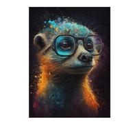 Rompecabezas Para Adolescentes 1000pcs(52x38cm) Colorful Monkey with Glasses Rompecabezas Para Adultos Juegos Familiares Ensamblaje De Patrones Ayuda A Ejercitar El Cerebro 1000pcs(52x38cm)