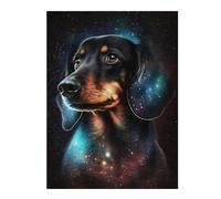 Rompecabezas Para Adolescentes 1000pcs(52x38cm) Cosmic Dachshund Art Print Rompecabezas Para Adultos Juguetes Antiestrés Desafío Difícil Juego Desafiante Regalos 1000pcs(52x38cm)