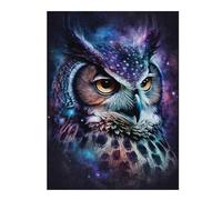 Rompecabezas Para Adolescentes 1000pcs(52x38cm) Cosmic Owl Art Print Rompecabezas Para Adultos Juegos Familiares Ensamblaje De Patrones Ayuda A Ejercitar El Cerebro 1000pcs(52x38cm)