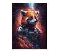Rompecabezas Para Adolescentes 1000pcs(52x38cm) Cosmic Red Panda Astronaut-1 Rompecabezas Para Adultos Juegos Familiares Corte De Precisión Actividades Divertidas En Casa 1000pcs(52x38cm)